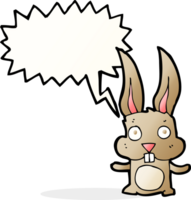 Cartoon-Kaninchen mit Sprechblase png
