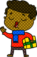 cartoon man carol singing png