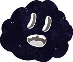 nube espeluznante de dibujos animados png