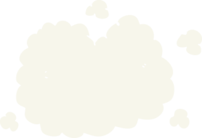 nube de humo de dibujos animados de estilo de color plano png