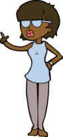 cartoon woman wearing spectacles png