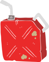 flat color illustration of fuel can png