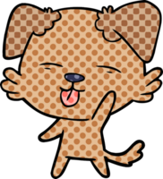 cartoon dog sticking out tongue png