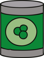 hand drawn cartoon doodle of a can of peaches png