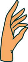 iconic tattoo style image of a hand png