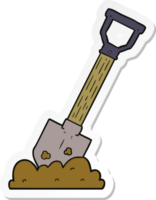 sticker of a cartoon shovel png