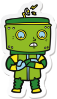 sticker of a cartoon robot png