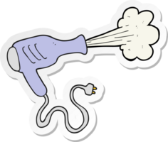 sticker of a cartoon hair dryer png