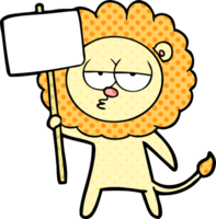 cartoon bored lion png