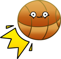 gradiente sombreado desenho animado do uma basquetebol png