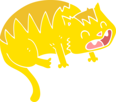 flat color illustration of cat png