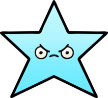 gradient shaded cartoon of a star fish png
