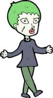 cartoon halloween zombie woman png