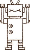 disegno a carboncino robot png