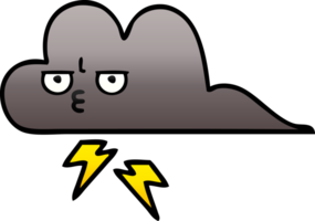 pendenza ombroso cartone animato di un' tempesta nube png