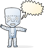 cartoon robot with speech bubble png