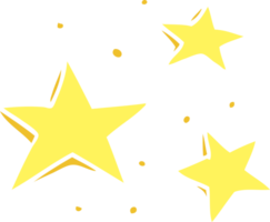 flat color illustration cartoon decorative stars png