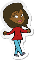 sticker of a stress   woman cartoon png