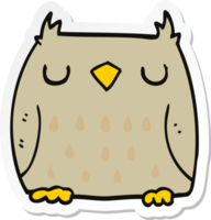 sticker of a cute cartoon owl png