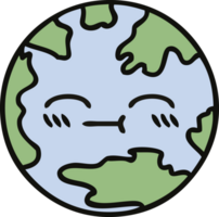 cute cartoon of a planet earth png