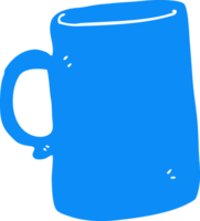 tasse de dessin animé de style couleur plat png