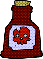 cartoon doodle poison bottle png