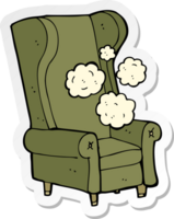 autocollant d'une vieille chaise de dessin animé png