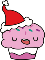 main tiré Noël dessin animé de kawaii petit gâteau png