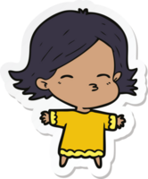 sticker of a cartoon woman png