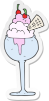 sticker of a cartoon ice cream png