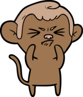 cartoon annoyed monkey png