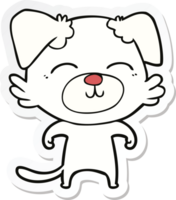 sticker of a cartoon dog png