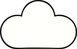 mignonne dessin animé de une blanc nuage png