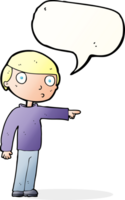 cartoon man pointing with speech bubble png