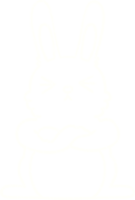 disegno di gesso coniglio arrabbiato png
