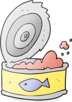 hand drawn cartoon can of tuna png