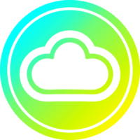 clima nuvem circular ícone com legal gradiente terminar png