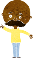 cartoon kale man met idee png