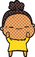 Cartoon friedliche alte Frau png