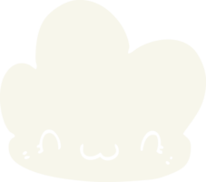 nube de dibujos animados de estilo de color plano png