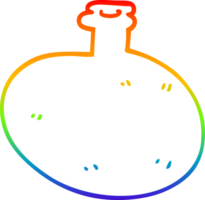 rainbow gradient line drawing of a cartoon big old jug png