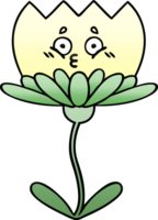 gradient shaded cartoon of a flower png