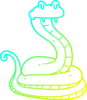 cold gradient line drawing of a cartoon snake png