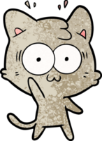 chat surpris de dessin animé png