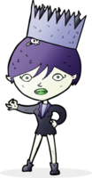 cartoon vampire wearing crown png