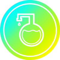 chemical vial circular icon with cool gradient finish png