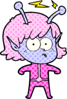 Cartoon Alien-Mädchen png