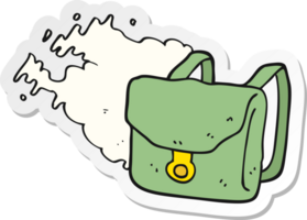 sticker of a cartoon backpack png