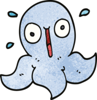 cartoon doodle funny octopus png