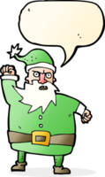 Cartoon-Weihnachtsmann mit Sprechblase png